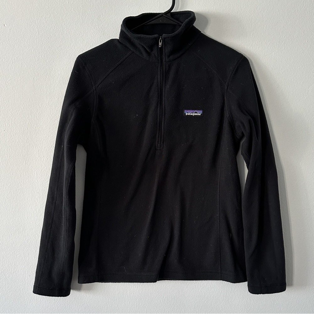 Patagonia Black Quarter Zip Fleece Size XS